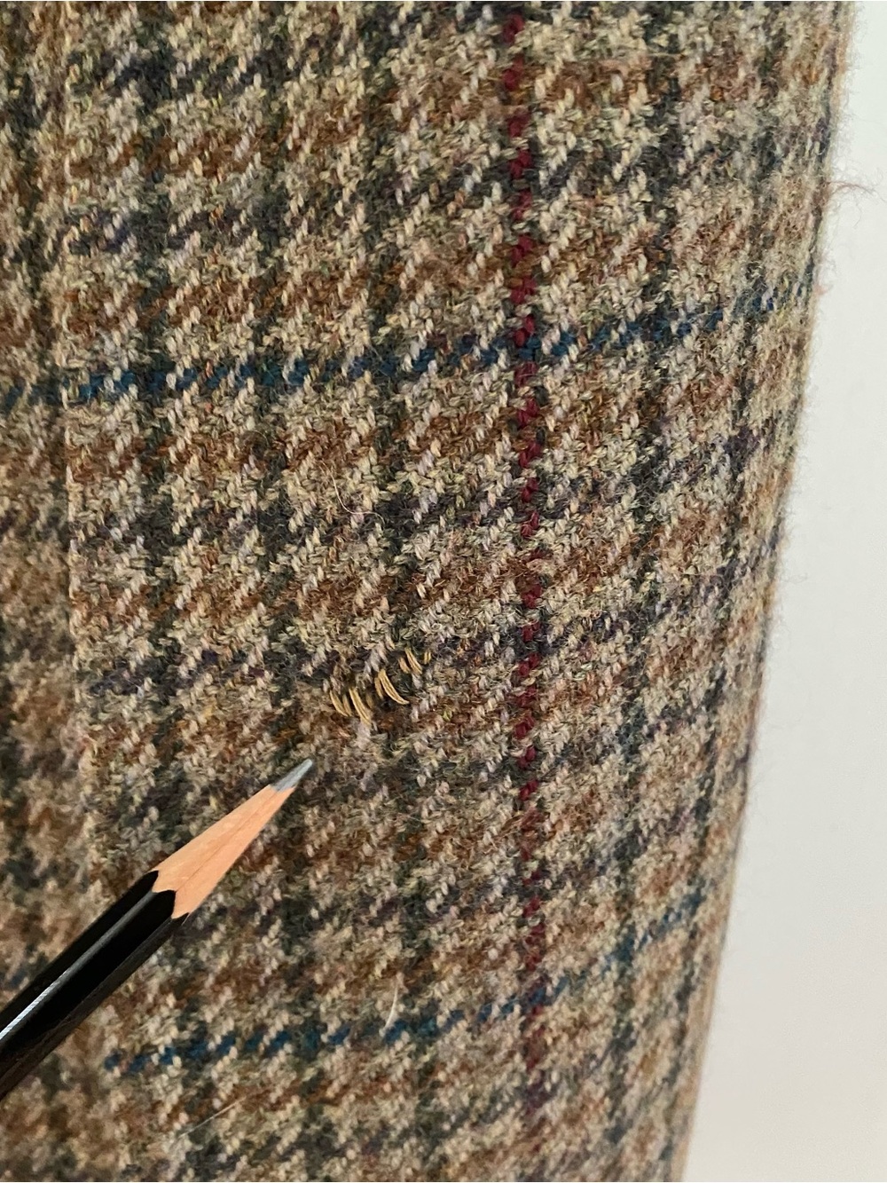 VTG Polo Ralph Lauren 100% Wool Houndstooth Pleated Trousers USA Made - 24" - Picture 10 of 11
